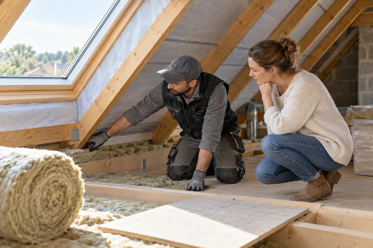 Préparation de travaux sous toiture